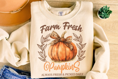 Farm Fresh Pumpkins Hand Picked Daily PNG, Fall PNG, Autumn Product Image 4