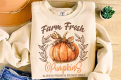 Farm Fresh Pumpkins Hand Picked Daily PNG, Fall PNG, Autumn Product Image 4