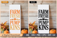 Farm Fresh Pumpkins SVG File | Fall Porch Sign | Fall Sign Product Image 1