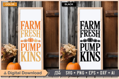 Farm Fresh Pumpkins SVG File | Fall Porch Sign | Fall Sign Product Image 2