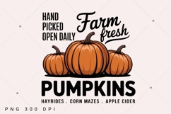 Fall Farm Fresh Pumpkins PNG Product Image 1