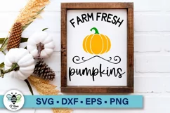 Farm Fresh Pumpkins Sign | Farmhouse Sign SVG Product Image 1