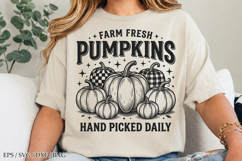 Farm Fresh Pumpkins SVG, Hand Picked Daily Pumpkin Patch Product Image 1