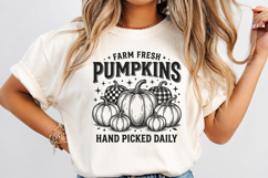 Farm Fresh Pumpkins SVG, Hand Picked Daily Pumpkin Patch Product Image 3