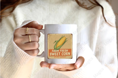 Farm Fresh Sweet Corn Vintage Sign PNG, Rustic Farmers Product Image 2