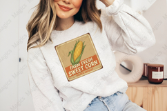Farm Fresh Sweet Corn Vintage Sign PNG, Rustic Farmers Product Image 4