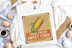 Farm Fresh Sweet Corn Vintage Sign PNG, Rustic Farmers Product Image 5