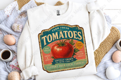 Farm Fresh Tomatoes Vintage Sign PNG, Rustic Farmers Product Image 5