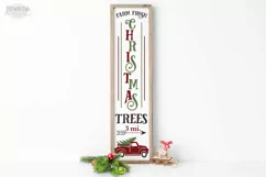 Farm Fresh Christmas Trees Vertical Porch Sign SVG/Cut File Product Image 2