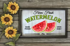 Farm Fresh Watermelon Sign | Watermelon Farmhouse Sign Product Image 2