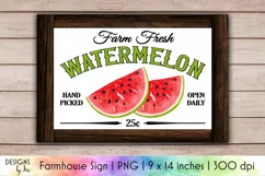 Farm Fresh Watermelon Sign | Watermelon Farmhouse Sign Product Image 1