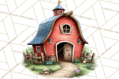 Farm Animals Clipart, Barnyard Friends PNG Cute Farm Clipart Product Image 3