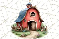 Farm Animals Clipart, Barnyard Friends PNG Cute Farm Clipart Product Image 3