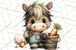 Farm Animals Clipart, Barnyard Friends PNG Cute Farm Clipart Product Image 4