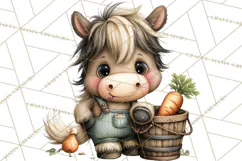 Farm Animals Clipart, Barnyard Friends PNG Cute Farm Clipart Product Image 4