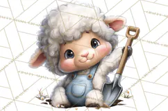 Farm Animals Clipart, Barnyard Friends PNG Cute Farm Clipart Product Image 2