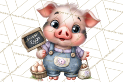 Farm Animals Clipart, Barnyard Friends PNG Cute Farm Clipart Product Image 4