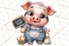 Farm Animals Clipart, Barnyard Friends PNG Cute Farm Clipart Product Image 4