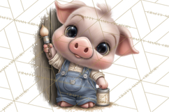 Farm Animals Clipart, Barnyard Friends PNG Cute Farm Clipart Product Image 5