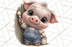 Farm Animals Clipart, Barnyard Friends PNG Cute Farm Clipart Product Image 5