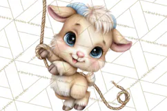 Farm Animals Clipart, Barnyard Friends PNG Cute Farm Clipart Product Image 4