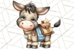 Farm Animals Clipart, Barnyard Friends PNG Cute Farm Clipart Product Image 5