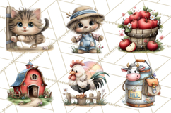 Farm Animals Clipart, Barnyard Friends PNG Cute Farm Clipart Product Image 4