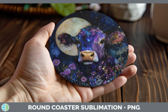 GorgeousFarm Galaxy Round Coaster design.