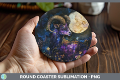 GorgeousFarm Galaxy Round Coaster design.