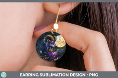 GorgeousFarm Galaxy Round Earrings design.