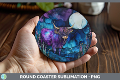 GorgeousFarm Galaxy Round Coaster design.
