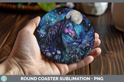 GorgeousFarm Galaxy Round Coaster design.