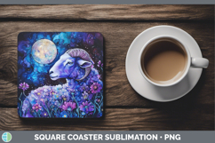 GorgeousFarm Galaxy Square Coaster design.
