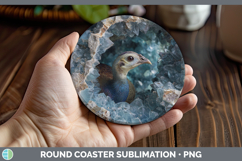 GorgeousFarm Geode Round Coaster design.