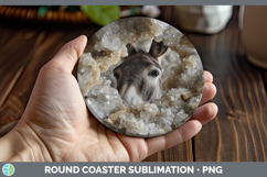 GorgeousFarm Geode Round Coaster design.