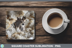 GorgeousFarm Geode Square Coaster design.