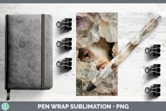 GorgeousFarm Geode Pen Wrap design.