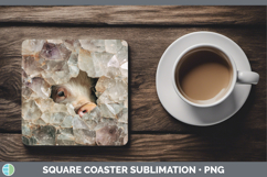 GorgeousFarm Geode Square Coaster design.