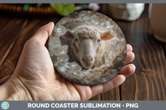 GorgeousFarm Geode Round Coaster design.