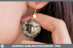 GorgeousFarm Geode Round Earrings design.