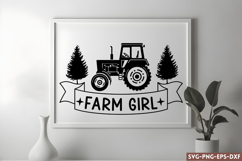 Farm girl SVG, Farmhouse SVG Designs Product Image 1