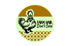 Funny Silkie Farm Hair Don&#039;t Care Farm Round Sign Laser Cut Product Image 2