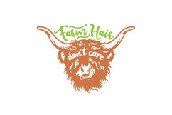 Farm Hair Don&#039;t Care SVG Cut File Product Image 1