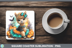 GorgeousFarm Halloween Square Coaster design.