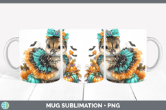 GorgeousFarm Halloween Mug Wrap design.