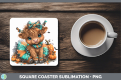 GorgeousFarm Halloween Square Coaster design.