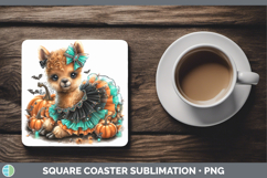 GorgeousFarm Halloween Square Coaster design.
