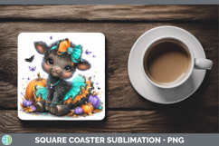 GorgeousFarm Halloween Square Coaster design.