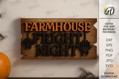 Farm Halloween Tiered Tray Decors Laser Cut. Halloween SVG Product Image 9