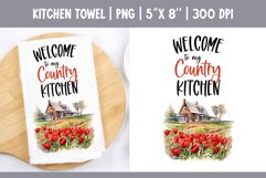 Farmhouse Country Kitchen Towel Sublimation Design PNG Product Image 1